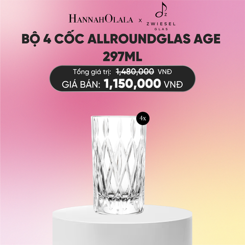  BỘ 4 CỐC ZWIESEL ALLROUNDGLAS AGE 124300 297ML 