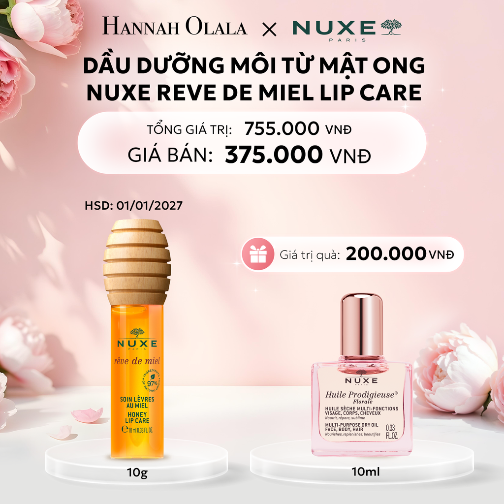  E617: DEAL 8: DẦU DƯỠNG MÔI MẬT ONG NUXE REVE DE MIEL HONEY LIP CARE 10ML - [GIAO HÀNG TỪ 03/10] 