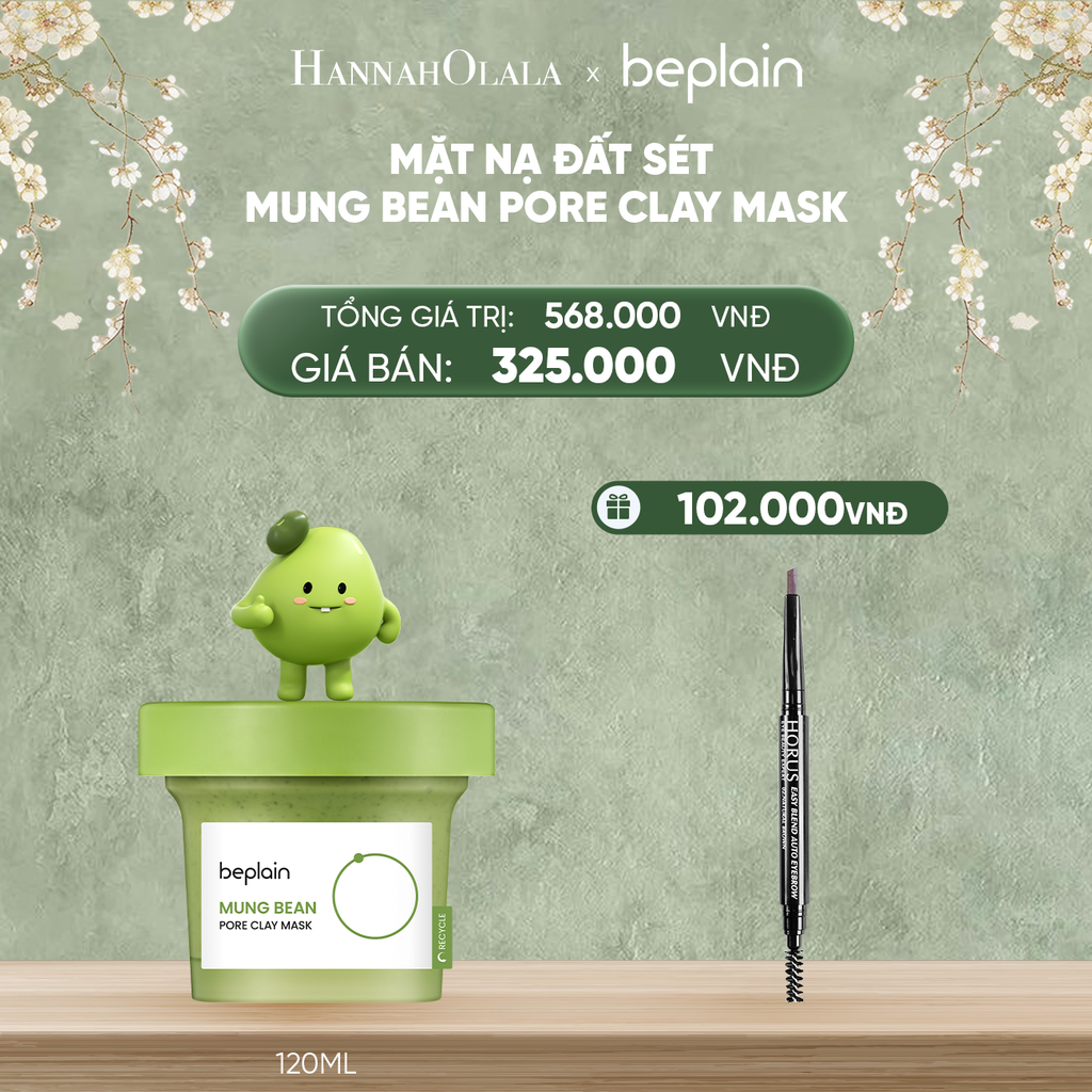  DEAL 5: BEPLAIN MẶT NẠ ĐẤT SÉT MUNG BEAN PORE CLAY MASK 120ML 