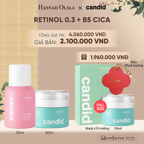  FLASHDEAL 23: RETINOL 0.3 & B5 CICA BỘ ĐÔI LÀM MỜ NẾP NHĂN VÀ DƯỠNG ẨM PHỤC HỒI CHUYÊN SÂU 