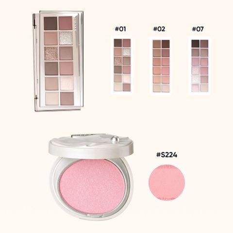  COMBO 2: BẢNG PHẤN MẮT 12 Ô + PHẤN MÁ HỒNG NGỌC TRAI - A3501_ D2142 