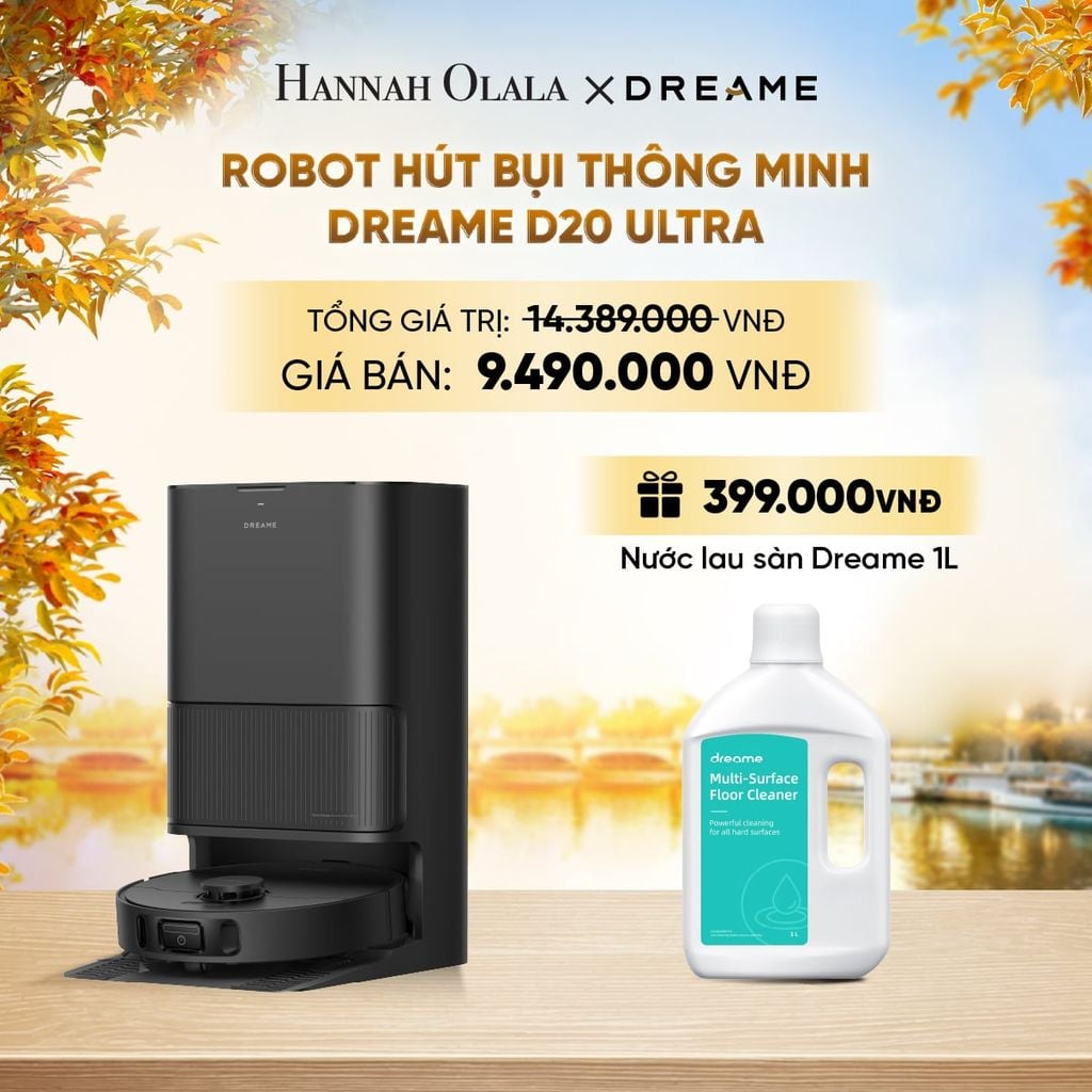  DREAME D20 ULTRA ROBOT HÚT BỤI THÔNG MINH LỰC HÚT 13.000PA TRẠM SẠC ĐA NĂNG RẢNH TAY ĐẾN 100 NGÀY BH 24 THÁNG - E1523 