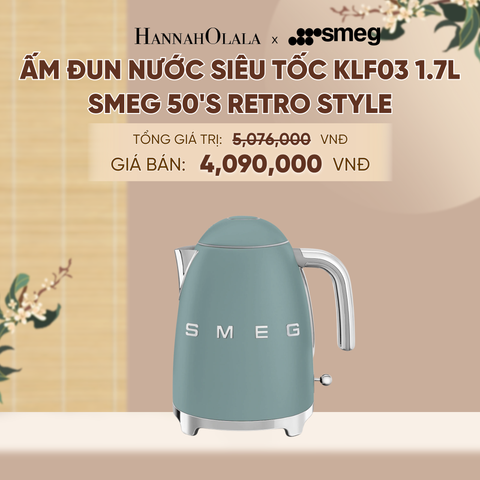  ẤM ĐUN NƯỚC SIÊU TỐC KLF03 1.7L SMEG 50'S RETRO STYLE - A2277 