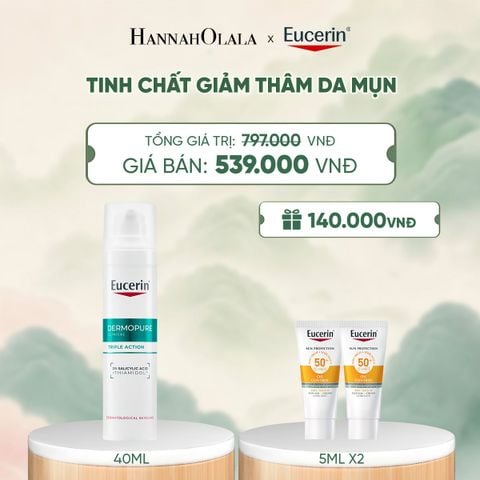  TINH CHẤT GIÚP GIẢM THÂM MỤN VÀ DƯỠNG SÁNG DA EUCERIN DERMOPURE CLINICAL TRIPLE ACTION 40ML - A020 