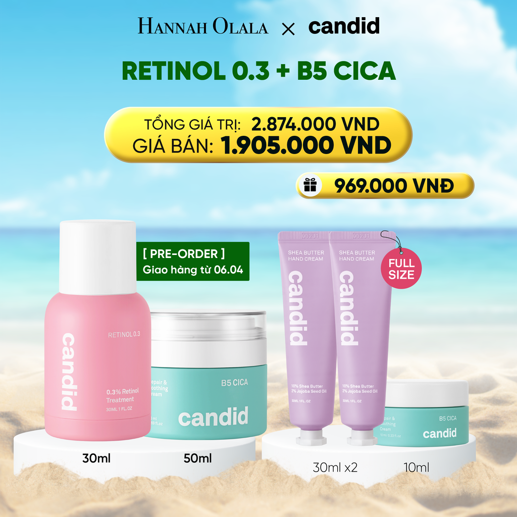  DEAL 12: RETINOL 0.3 & B5 CICA BỘ ĐÔI LÀM MỜ NẾP NHĂN VÀ DƯỠNG ẨM PHỤC HỒI CHUYÊN SÂU 