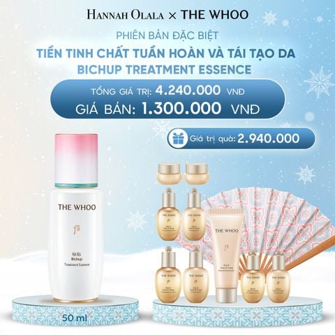  DEAL 11: PHIÊN BẢN ĐẶC BIỆT - BỘ TIỀN TINH CHẤT TUẦN HOÀN VÀ TÁI TẠO DA THE WHOO BICHUP TREATMENT ESSENCE 50ML 