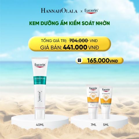  DEAL 11: KEM DƯỠNG ẨM GIÚP KIỂM SOÁT NHỜN EUCERIN DERMOPURE CLINICAL MAT FLUID 40ML 