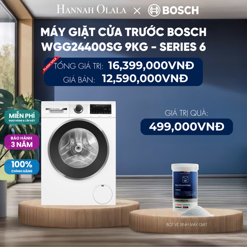  MÁY GIẶT CỬA TRƯỚC BOSCH WGG24400SG 9KG - SERIES 6 - DEAL 11 
