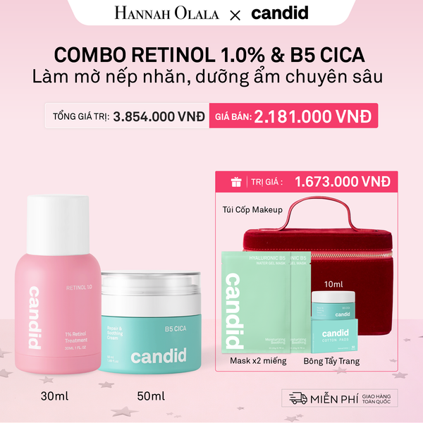  RETINOL 1.0 & B5 CICA BỘ ĐÔI LÀM MỜ NẾP NHĂN VÀ DƯỠNG ẨM PHỤC HỒI CHUYÊN SÂU - DEAL 11 