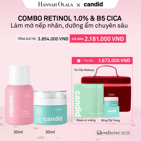  RETINOL 1.0 & B5 CICA BỘ ĐÔI LÀM MỜ NẾP NHĂN VÀ DƯỠNG ẨM PHỤC HỒI CHUYÊN SÂU - DEAL 11 
