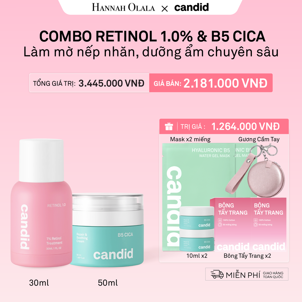  DEAL 11: RETINOL 1.0 & B5 CICA BỘ ĐÔI LÀM MỜ NẾP NHĂN VÀ DƯỠNG ẨM PHỤC HỒI CHUYÊN SÂU 