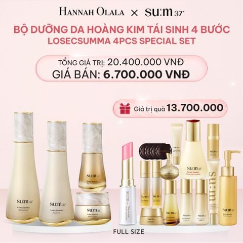  E226_DEAL 28: BỘ DƯỠNG DA HOÀNG KIM TÁI SINH 4 BƯỚC SU:M37 LOSECSUMMA 4PCS SPECIAL SET 