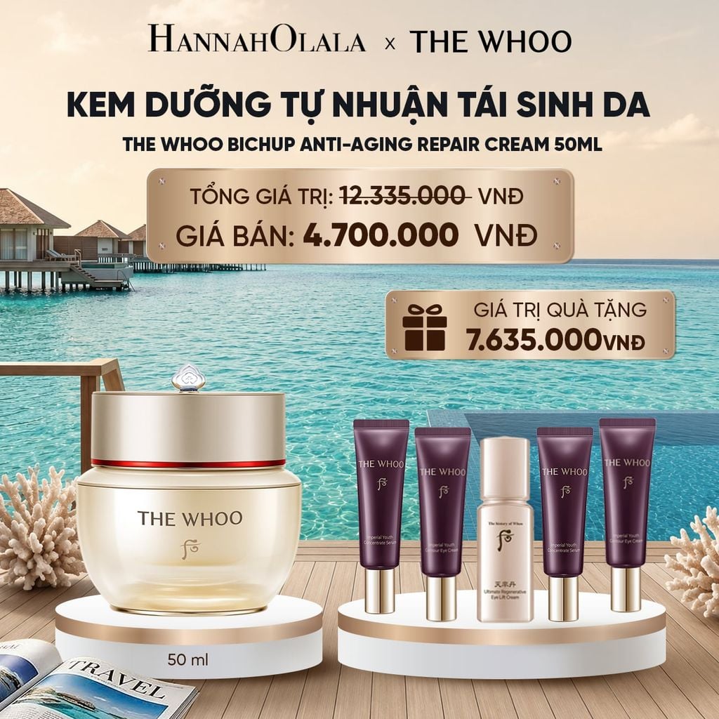  KEM DƯỠNG TỰ NHUẬN TÁI SINH DA THE WHOO BICHUP ANTI-AGING REPAIR CREAM 50ML_ D486 