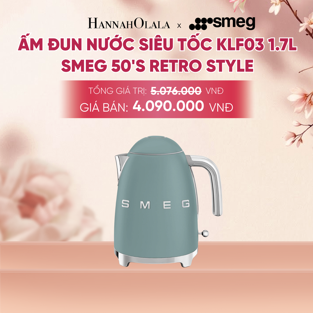 ẤM ĐUN NƯỚC SIÊU TỐC KLF03 1.7L SMEG 50'S RETRO STYLE - A965 