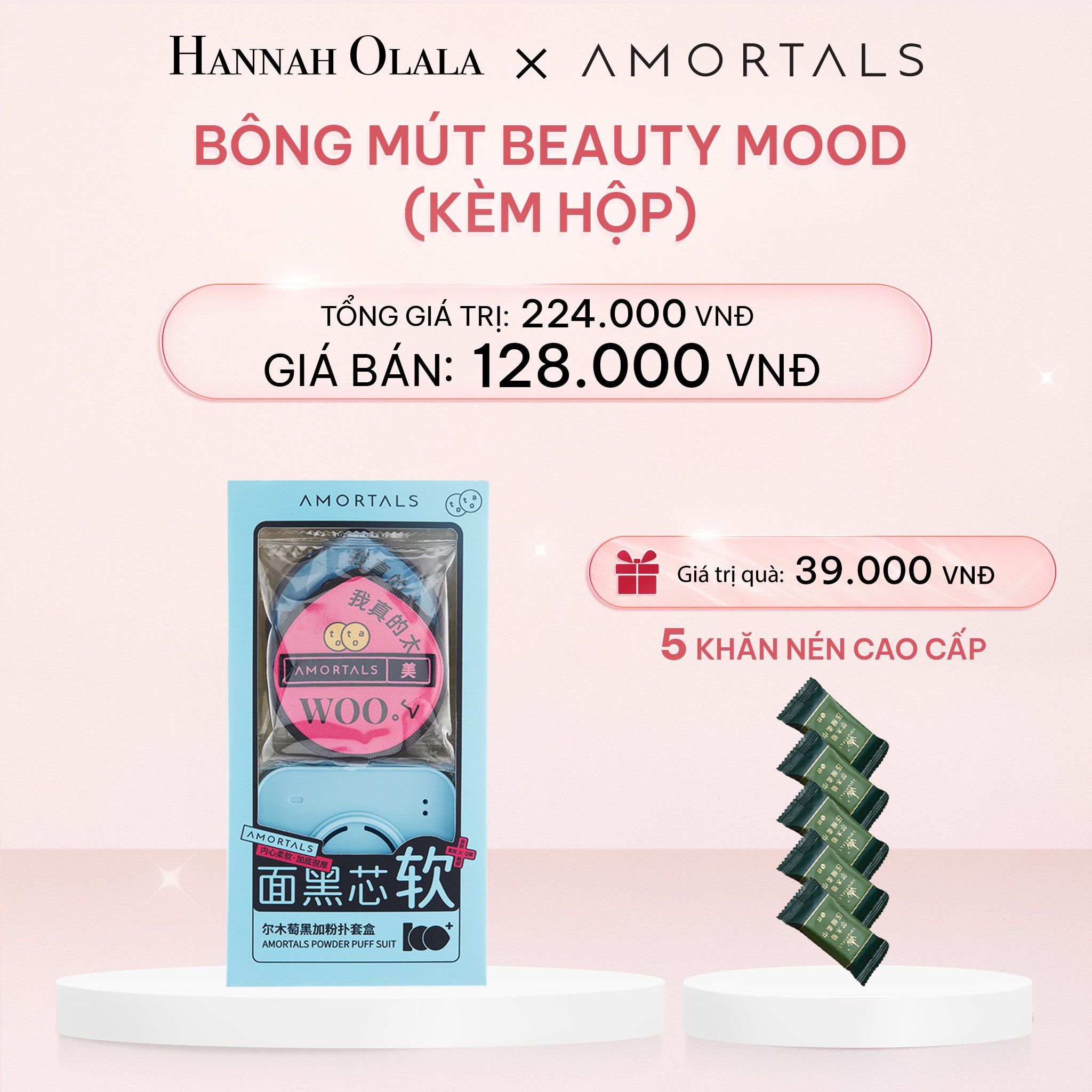  E701_DEAL 11: BÔNG MÚT ĐEN CAO CẤP AMORTALS (KÈM HỘP) 