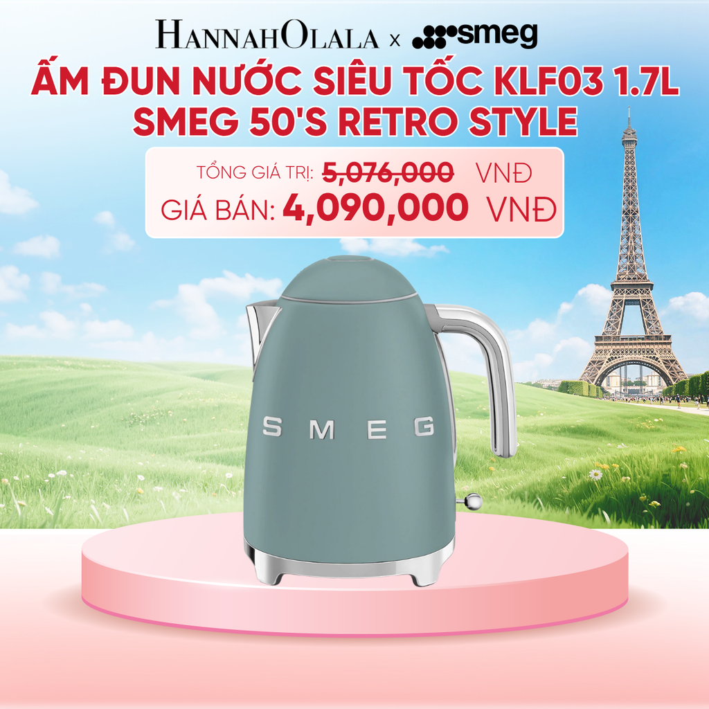  ẤM ĐUN NƯỚC SIÊU TỐC KLF03 1.7L SMEG 50'S RETRO STYLE - B157 
