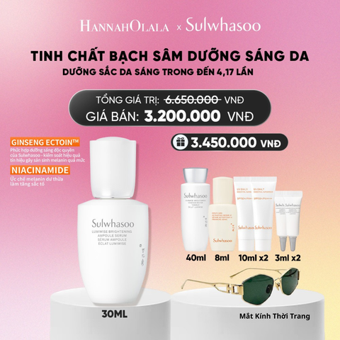  MỚI - TINH CHẤT BẠCH SÂM DƯỠNG SÁNG SULWHASOO LUMIWISE BRIGHTENING SERUM 30ML_A453 
