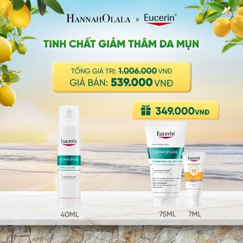  TINH CHẤT GIÚP GIẢM THÂM MỤN VÀ DƯỠNG SÁNG DA
EUCERIN DERMOPURE CLINICAL TRIPLE ACTION 40ML DEAL 11: 