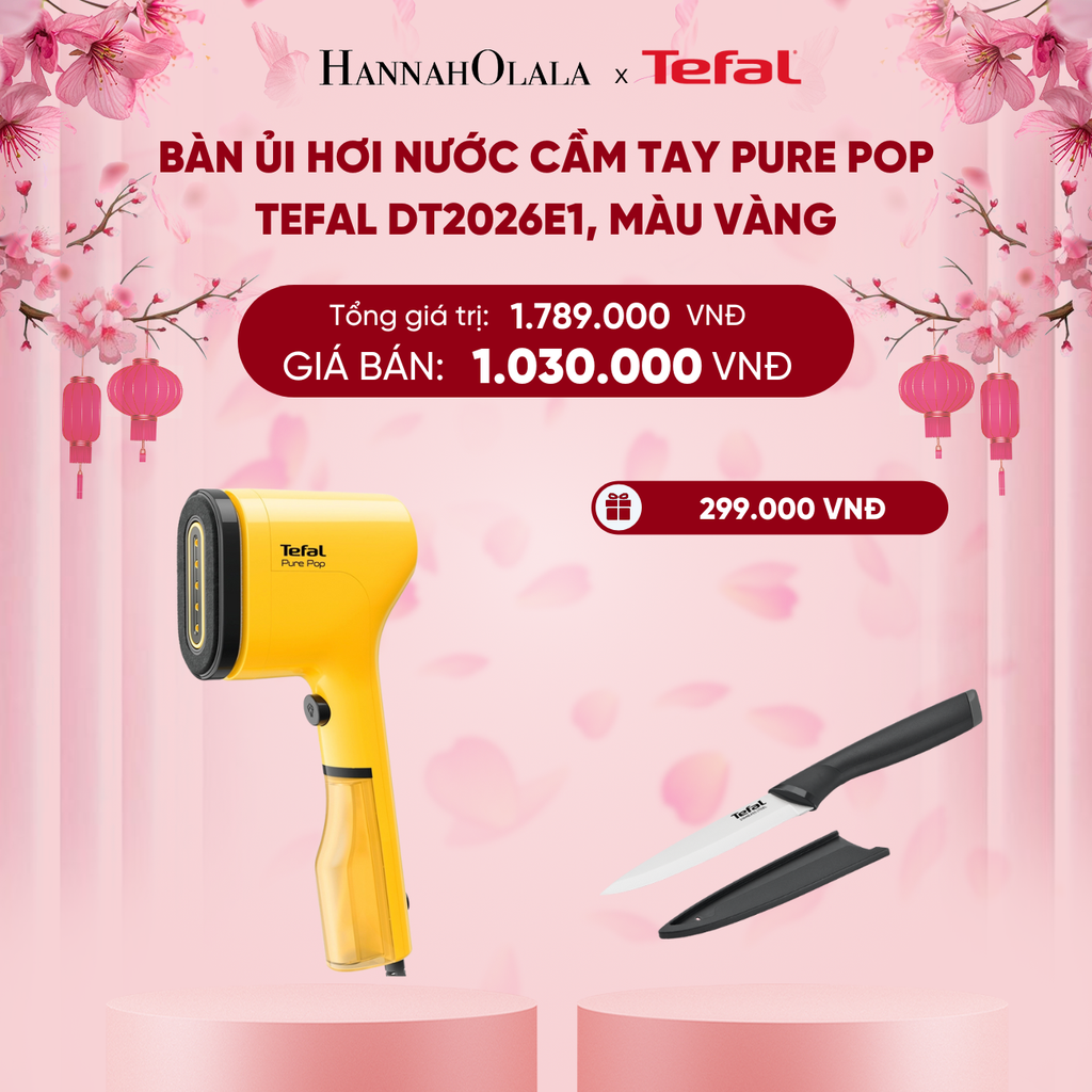  DEAL 4: BÀN ỦI HƠI NƯỚC CẦM TAY PURE POP TEFAL DT2020E1 