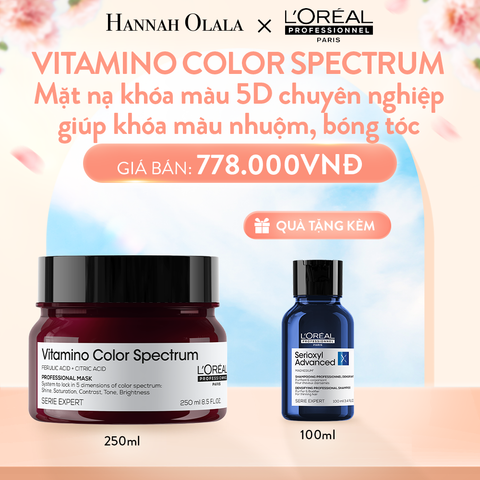  A477_DEAL 16: MẶT NẠ KHÓA MÀU 5D CHUYÊN NGHIỆP GIÚP KHÓA MÀU NHUỘM, BÓNG TÓC L'ORÉAL PROFESSIONNEL VITAMINO COLOR SPECTRUM 250ML 