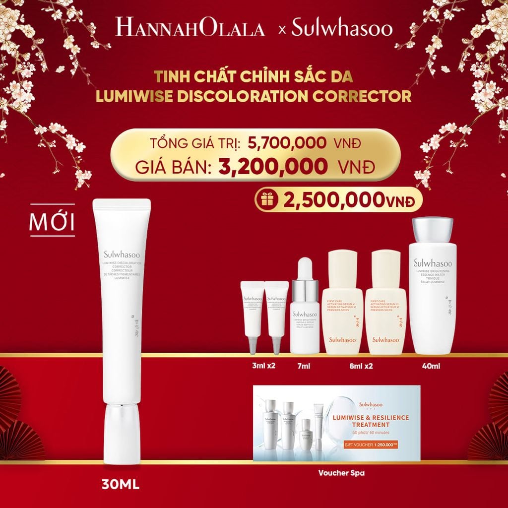  DEAL 11: TINH CHẤT CHỈNH SẮC DA LUMIWISE BRIGHTENING DISCOLORATION CORRECTOR 30ML 