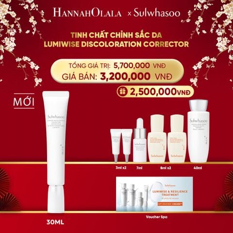  DEAL 11: TINH CHẤT CHỈNH SẮC DA LUMIWISE BRIGHTENING DISCOLORATION CORRECTOR 30ML 