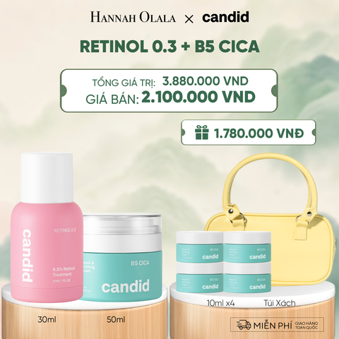  RETINOL 0.3 & B5 CICA BỘ ĐÔI HỖ TRỢ LÀM MỜ NẾP NHĂN VÀ DƯỠNG ẨM CHO DA - A1604 