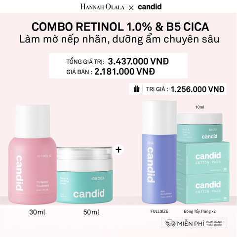  A19_[FLASH DEAL] DEAL 19: RETINOL 1.0 30ML & B5 CICA 50ML BỘ ĐÔI LÀM MỜ NẾP NHĂN VÀ DƯỠNG ẨM PHỤC HỒI CHUYÊN SÂU 