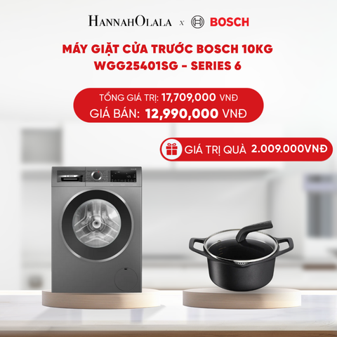  B29_DEAL 11: MÁY GIẶT CỬA TRƯỚC BOSCH 10KG WGG25401SG - SERIES 6 
