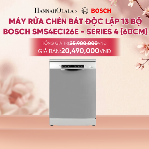  MÁY RỬA CHÉN BÁT ĐỘC LẬP 13 BỘ BOSCH SMS4ECI26E - A2253 
