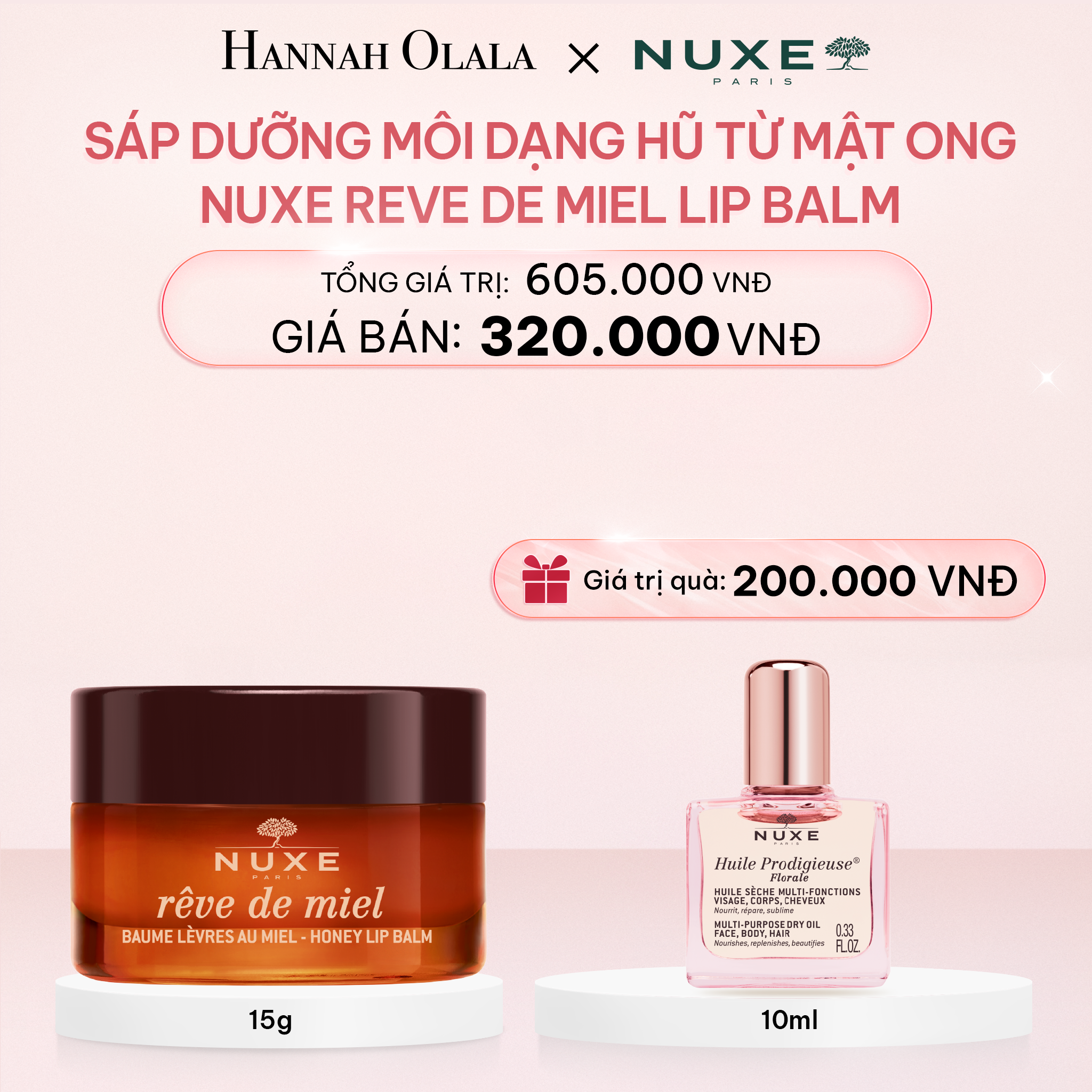  E926_DEAL 6: SÁP DƯỠNG MÔI NUXE LIP BALM 15G (MẬT ONG) 