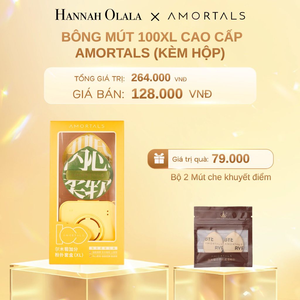  C805_DEAL 8: BÔNG MÚT VÀNG CAO CẤP AMORTALS (KÈM HỘP) 