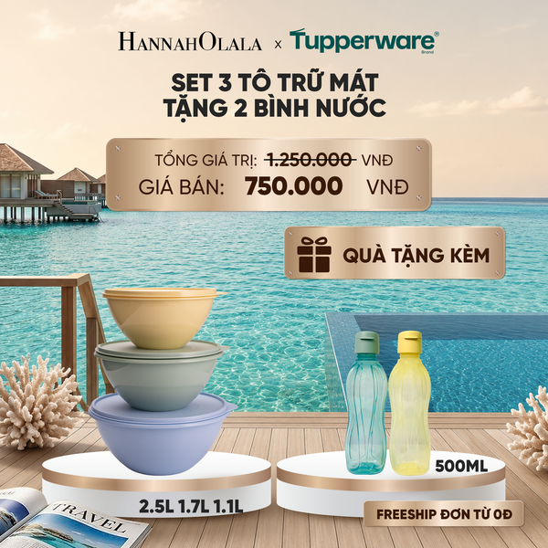  SET 3 TÔ TRỮ MÁT TẶNG 2 BÌNH NƯỚC_ D1457 