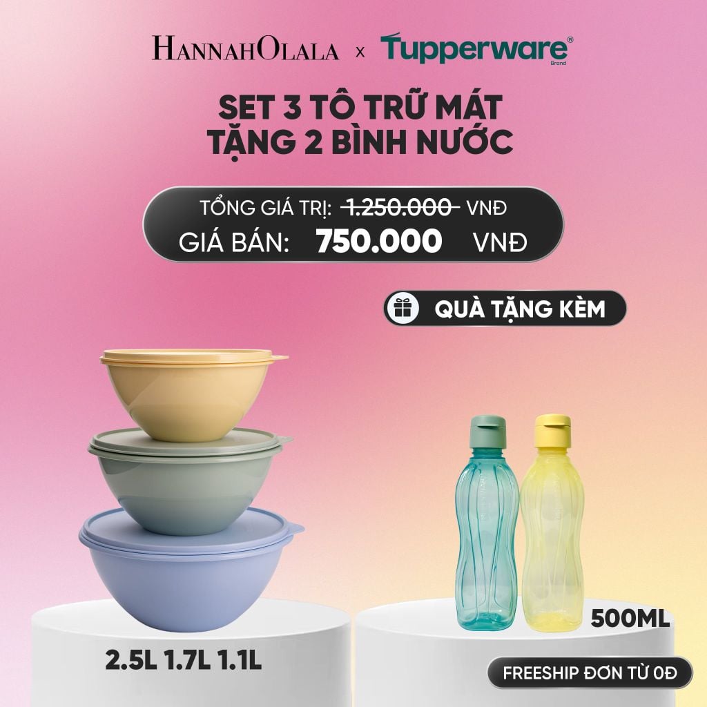  SET 3 TÔ TRỮ MÁT TẶNG 2 BÌNH NƯỚC_A301 