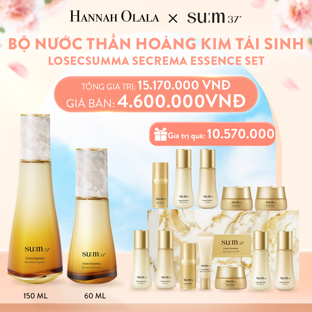  A801_DEAL32: BỘ NƯỚC THẦN HOÀNG KIM TÁI SINH SU:M37 LOSECSUMMA SECREMA ESSENCE SET 
