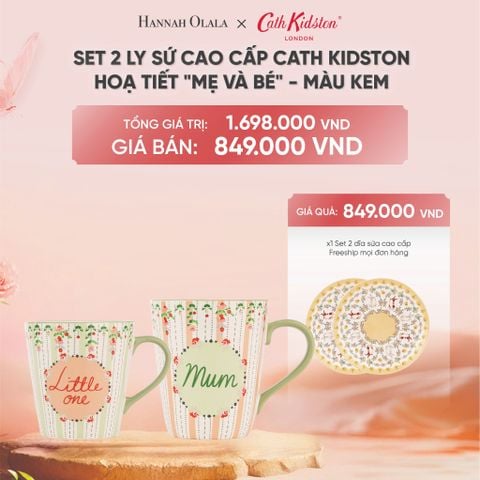  DEAL 12: SET 2 LY SỨ CAO CẤP CATH KIDSTON HOẠ TIẾT 