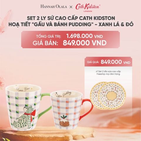  DEAL 12: SET 2 LY SỨ CAO CẤP CATH KIDSTON HOẠ TIẾT 