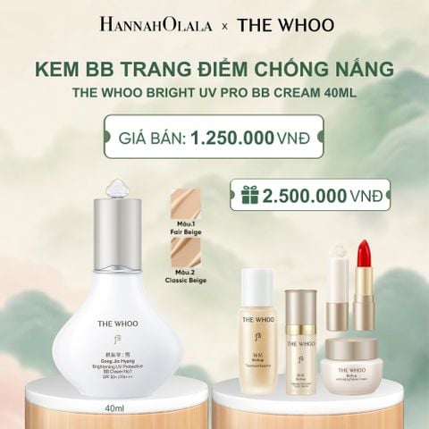  KEM BB TRANG ĐIỂM CHỐNG NẮNG WHOO GONGJINHYANG BRIGHT UV PRO BB CREAM 40ML 