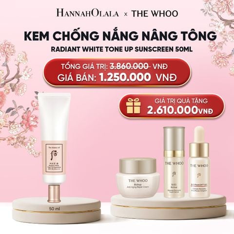  KEM CHỐNG NẮNG NÂNG TÔNG WHOO SEOL RADIANT WHITE TONE UP SUNSCREEN SPF50+/PA++++ 50ML 