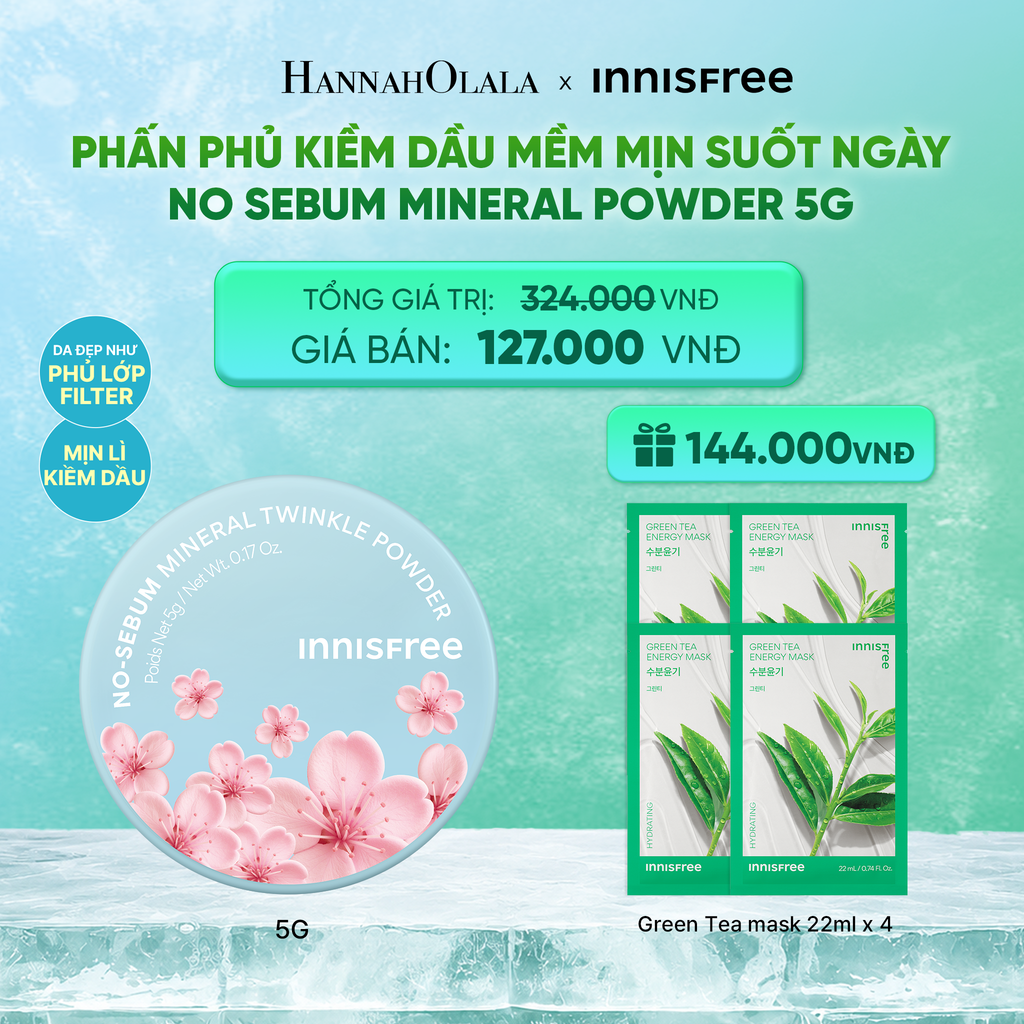  DEAL ĐỘC QUYỀN: PHẤN PHỦ BỘT KIỀM DẦU INNISFREE NO SEBUM MINERAL POWDER - PHIÊN BẢN GIỚI HẠN CHERRY 