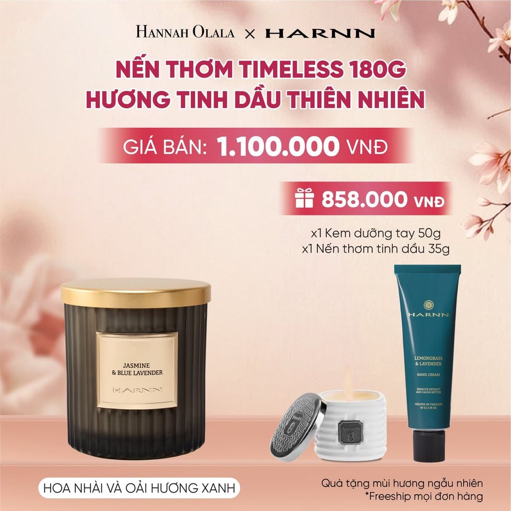  [HARNN NEW COLLECTION] NẾN THƠM TIMELESS 180G HƯƠNG TINH DẦU THIÊN NHIÊN NÂNG TẦM KHÔNG GIAN SỐNG - A1902 