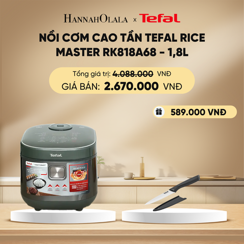  DEAL 5.2: NỒI CƠM CAO TẦN TEFAL RICE MASTER RK818A68 - 1.8L 