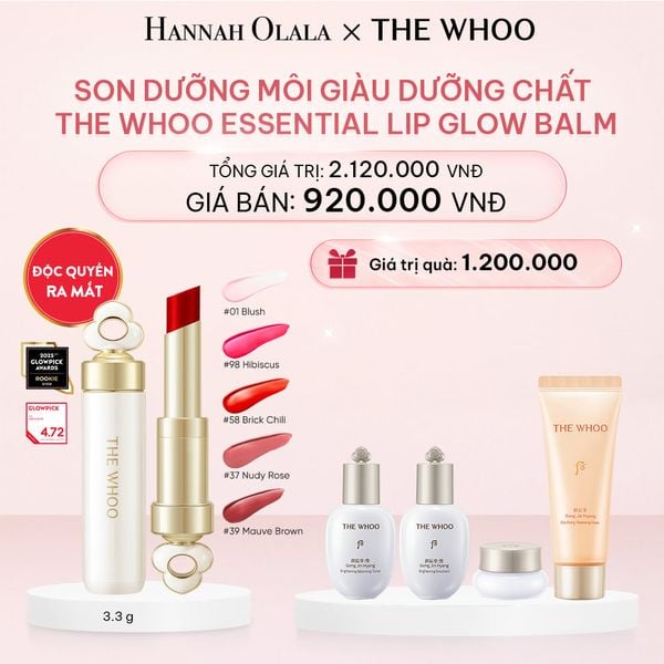  E232_DEAL 12A: NEW - SON DƯỠNG CẢI THIỆN NẾP NHĂN MÔI THE WHOO ESSENTIAL LIP GLOW BALM 