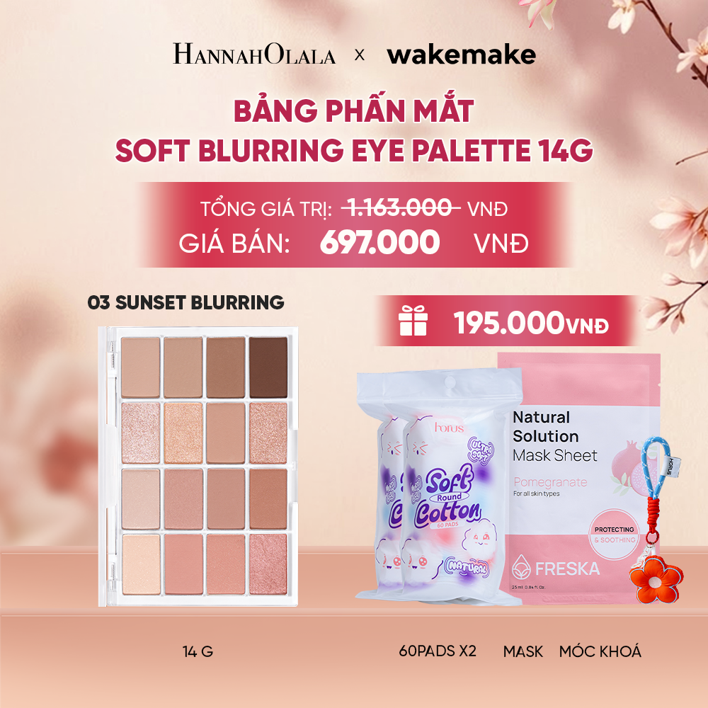  WAKEMAKE BẢNG PHẤN MẮT SOFT BLURRING EYE PALETTE 14G - A1953 