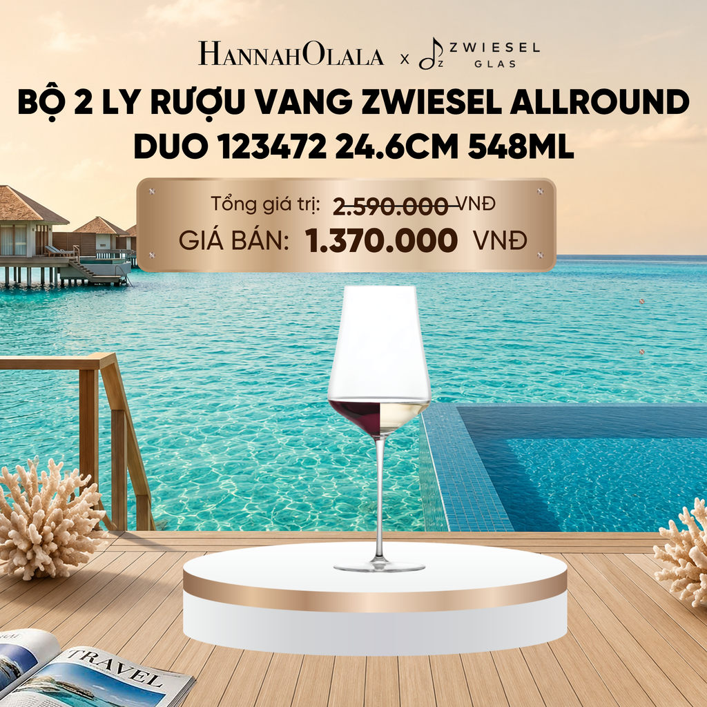  BỘ 2 LY RƯỢU VANG ZWIESEL ALLROUND DUO 123472 24.6CM 548ML_ D1294 