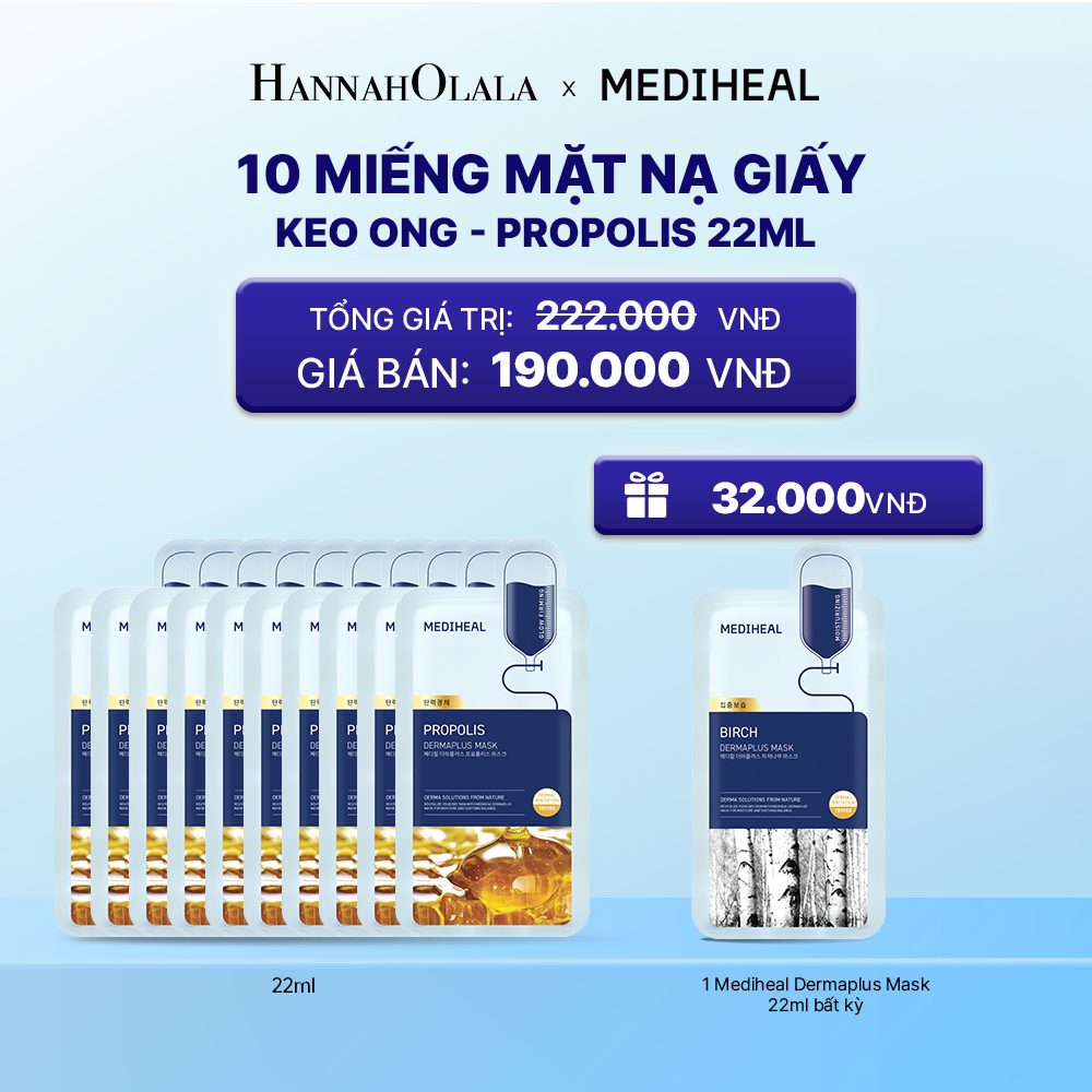  MEDIHEAL MẶT NẠ DERMAPLUS MASK 22ML (COMBO 10 MIẾNG) BẤT KỲ_K184 