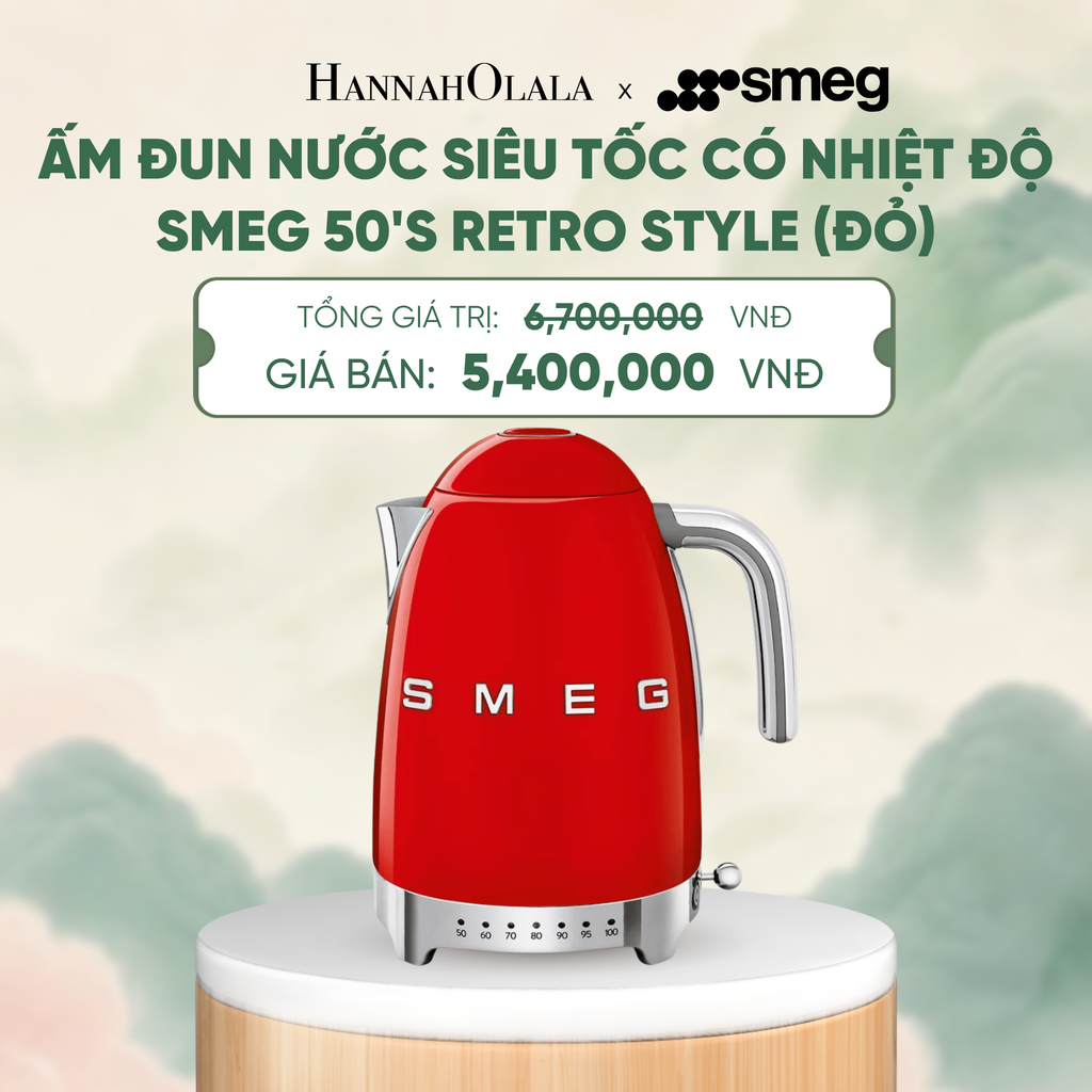  ẤM ĐUN NƯỚC SIÊU TỐC CÓ NHIỆT ĐỘ SMEG 50'S RETRO STYLE - A1849 