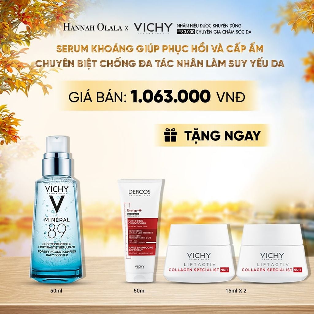  SERUM KHOÁNG GIÚP PHỤC HỒI VÀ CẤP ẨM VICHY MINERAL 89 50ML - E636 
