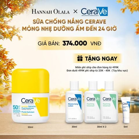 [NEW] SỮA CHỐNG NẮNG CERAVE MỎNG NHẸ DƯỠNG ẨM ĐẾN 24 GIỜ - E595 