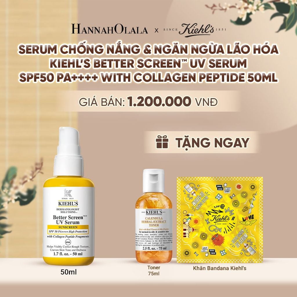  SERUM CHỐNG NẮNG & NGĂN NGỪA LÃO HÓA KIEHL'S BETTER SCREEN™ UV SERUM SPF50 PA++++ WITH COLLAGEN PEPTIDE 50ML - A297 